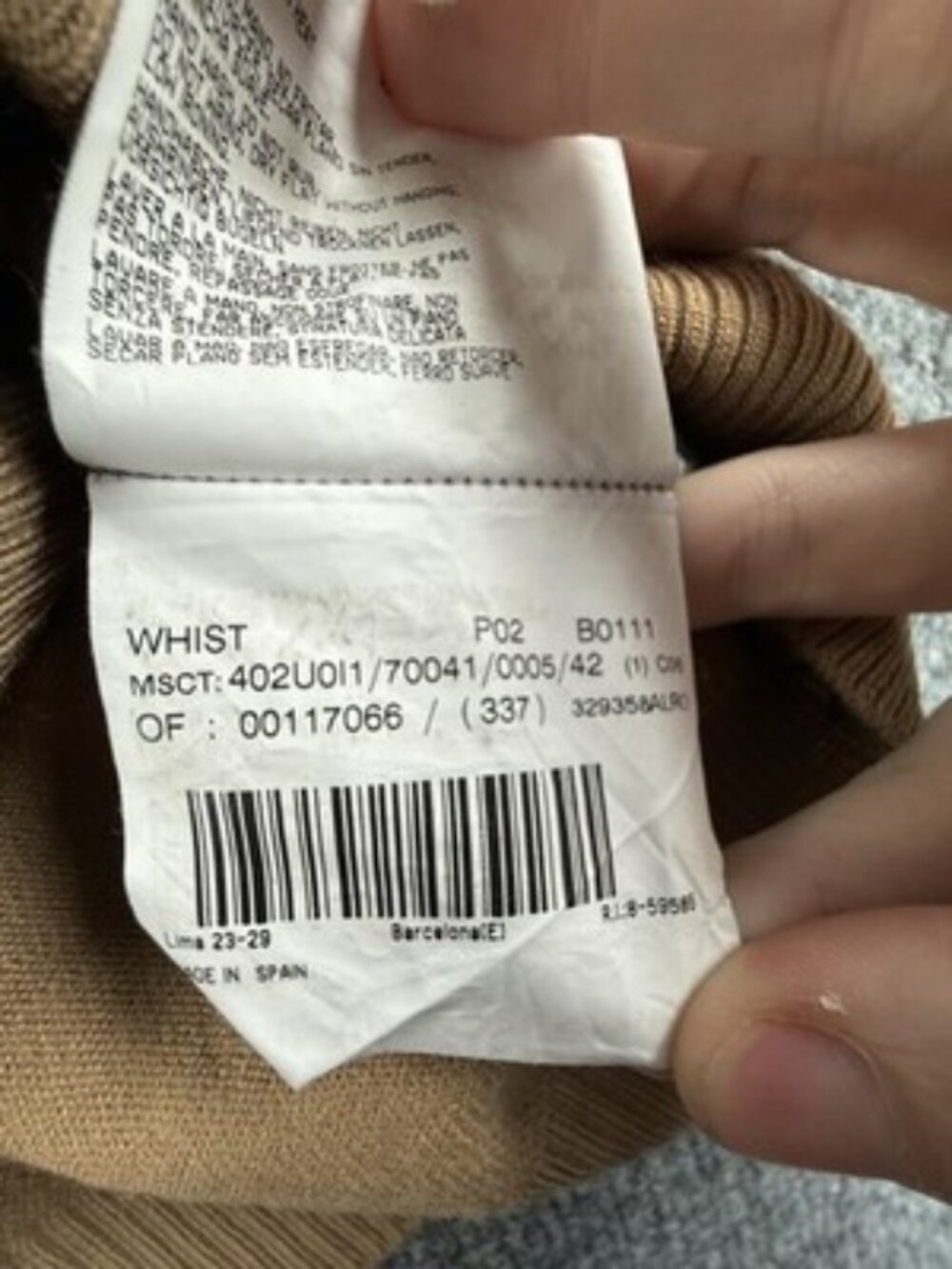 Burberry 42 Wool Logo Pullover V-Neck Long Sleeve Sweater Beige Gray Preppy Knit - Picture 14 of 16